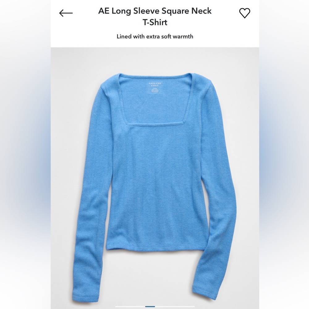 American Eagle Outfitters Long Sleeve square neck Top